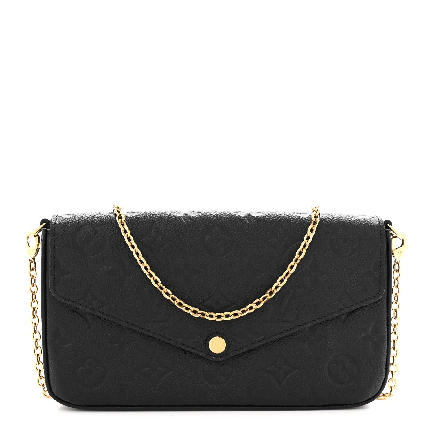 Louis Vuitton Empreinte Pochette Felicie Chain Wallet Black 1 of 12