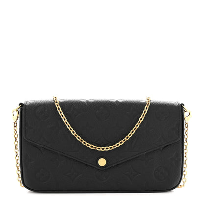 Louis Vuitton Empreinte Pochette Felicie Chain Wallet Black 1 of 12