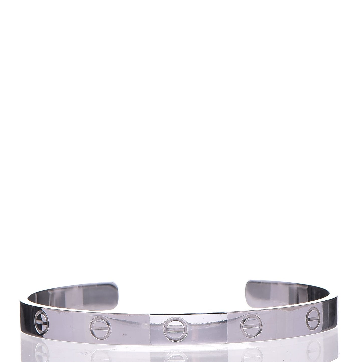 18K White Gold LOVE Cuff Bracelet 18