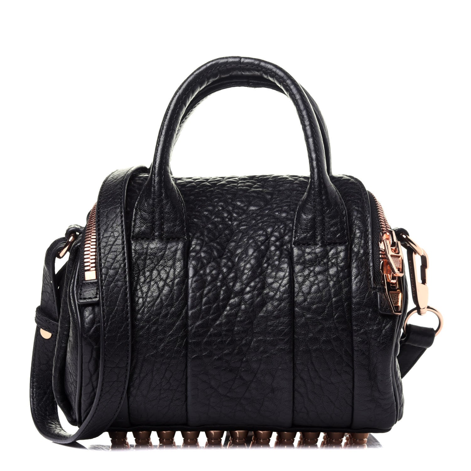 Alexander Wang Pebbled Lambskin Mini Rockie Black Rose Gold Hardware 1 of 11