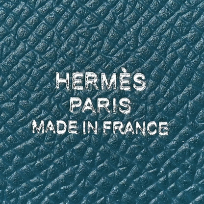 Hermes Epsom Calvi Pouch Colvert Blue Du Nord 7 of 7