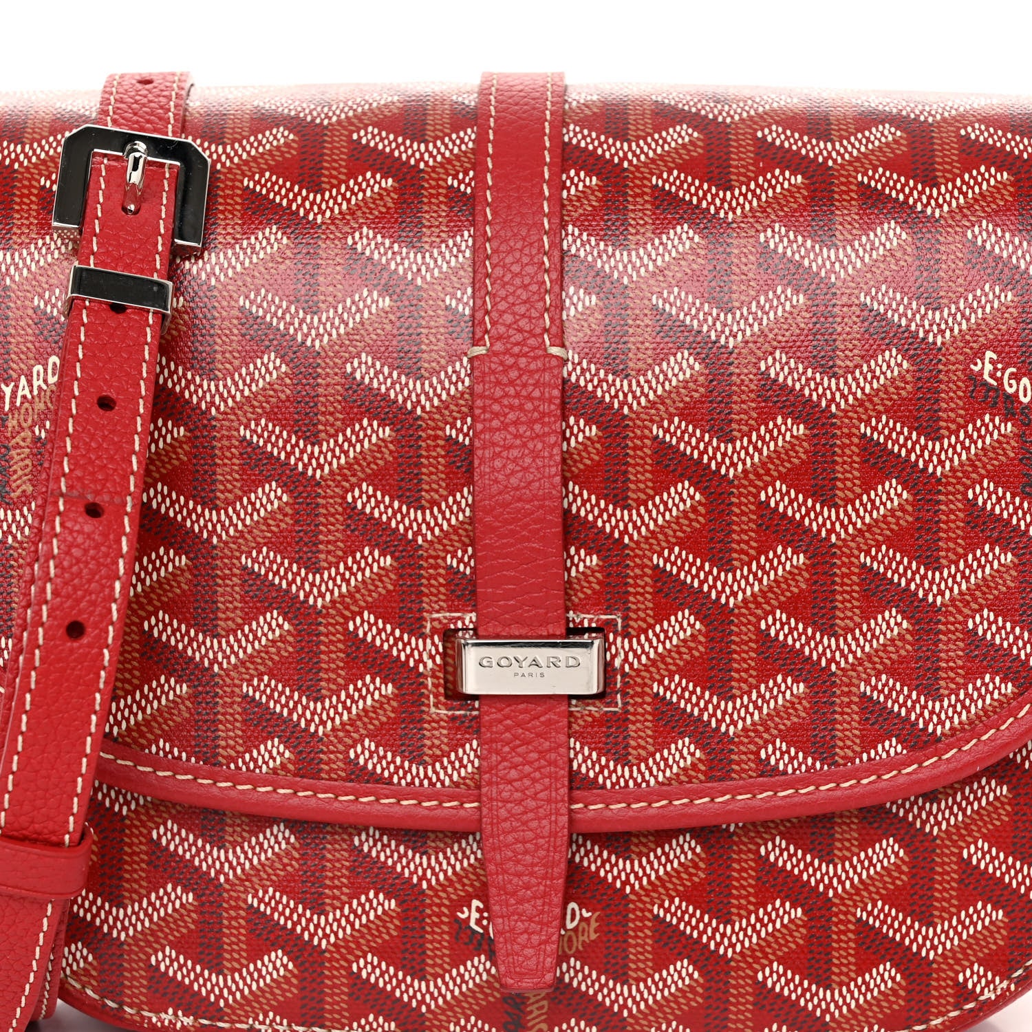 Goyard Goyardine Belvedere II PM Messenger Bag Red 7 of 9