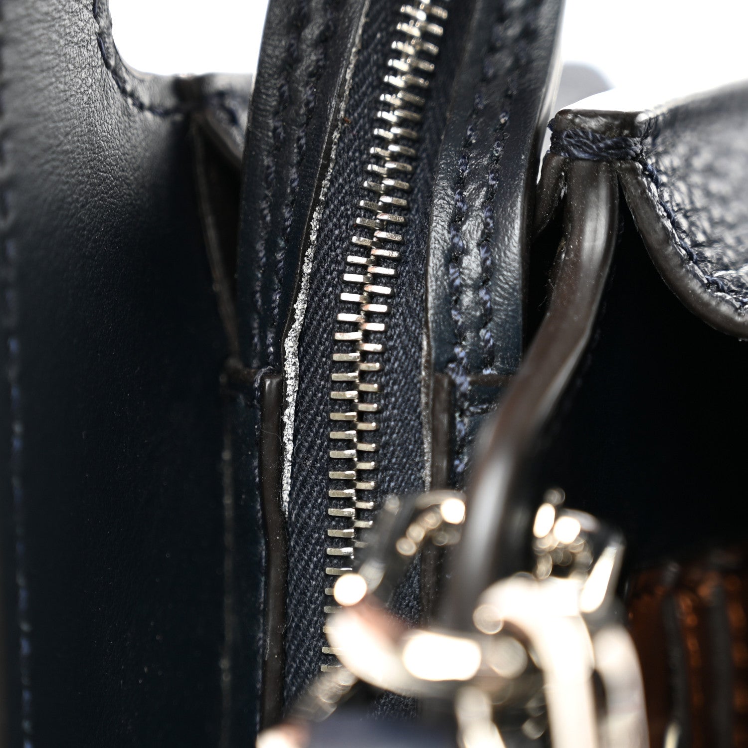 Fendi Cuoio Romano Vitello Cover Bi-Color Peekaboo I See U X Cross Satchel Navy 11 of 11