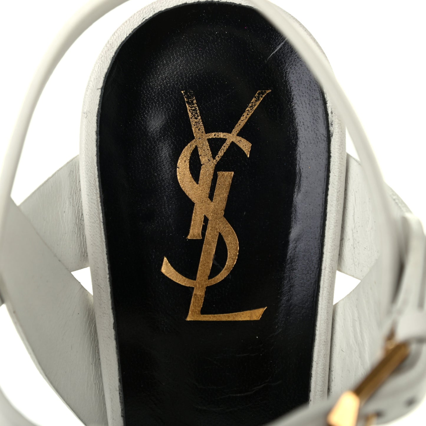 Calfskin Tribute 105 Platform Sandals 36 Porcellana