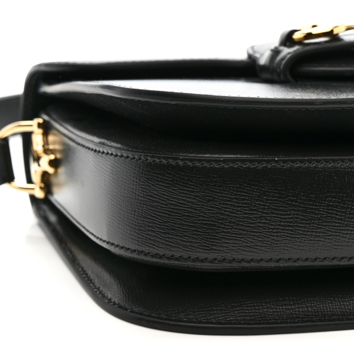 Azalea Calfskin Horsebit 1955 Shoulder Bag Black