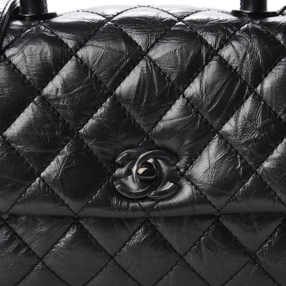 Chanel Aged Calfskin Quilted Mini Coco Handle Flap So Black 11 of 12