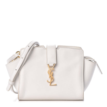 Saint Laurent Calfskin Monogram Toy Cabas White 1 of 11