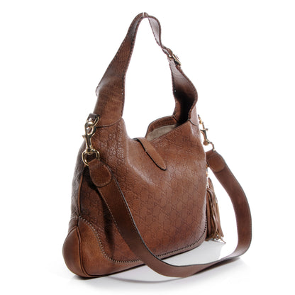 Gucci Guccissima Old Libeccio Medium New Jackie Hobo Old Naturale 3 of 9