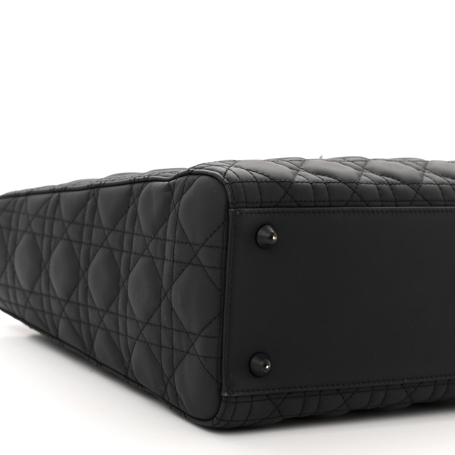Christian Dior Ultra Matte Calfskin Cannage Large Lady Dior Black 8 of 11