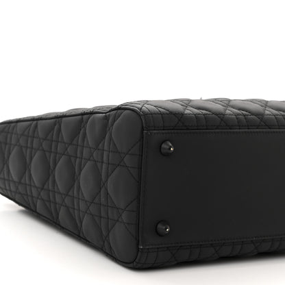 Christian Dior Ultra Matte Calfskin Cannage Large Lady Dior Black 8 of 11