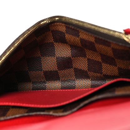Louis Vuitton Damier Ebene Emilie Wallet Red 5 of 6