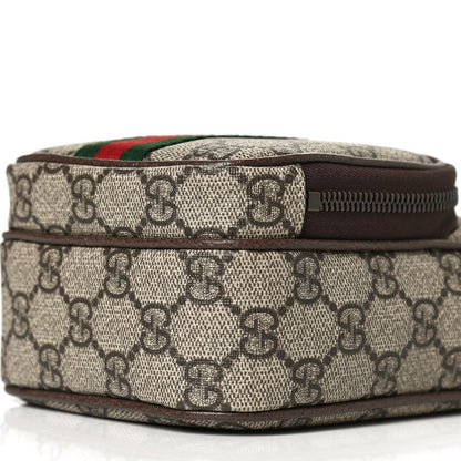 Gucci GG Supreme Monogram Web Mini Ophidia Double Zip Messenger Bag Beige New Acero 10 of 11
