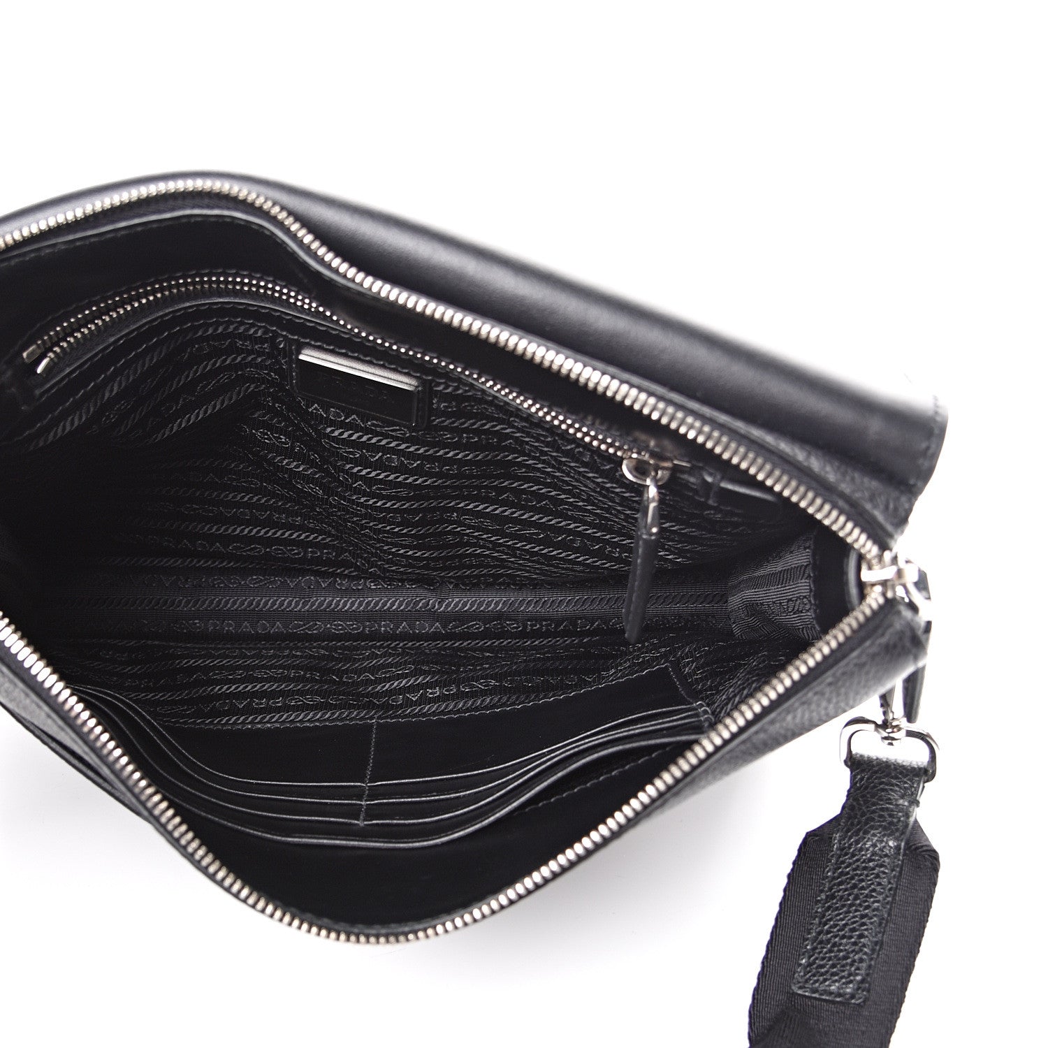 Prada Vitello Phenix Messenger Satchel Black 4 of 10