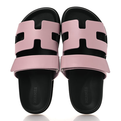Hermes Calfskin Womens Chypre Sandals 36 Rose Cancan 2 of 11