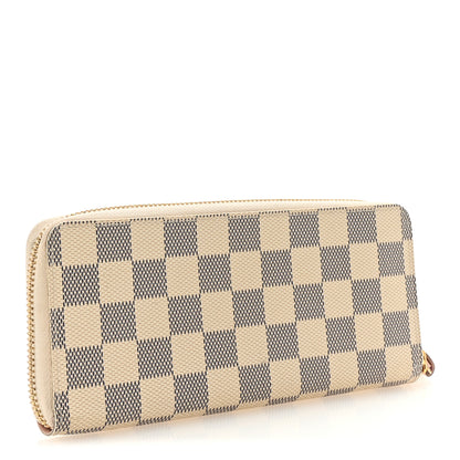 Louis Vuitton Damier Azur Clemence Wallet Rose Ballerine 3 of 6