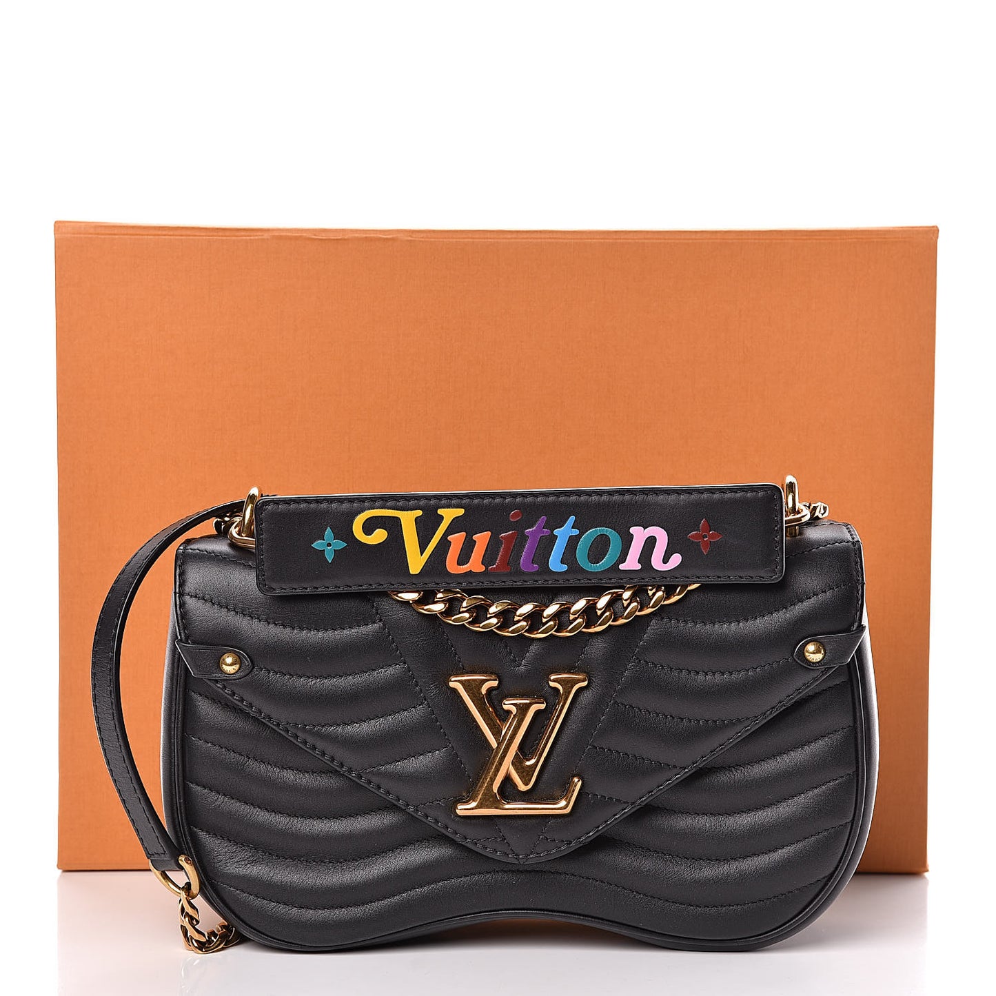 Calfskin New Wave Chain MM Black