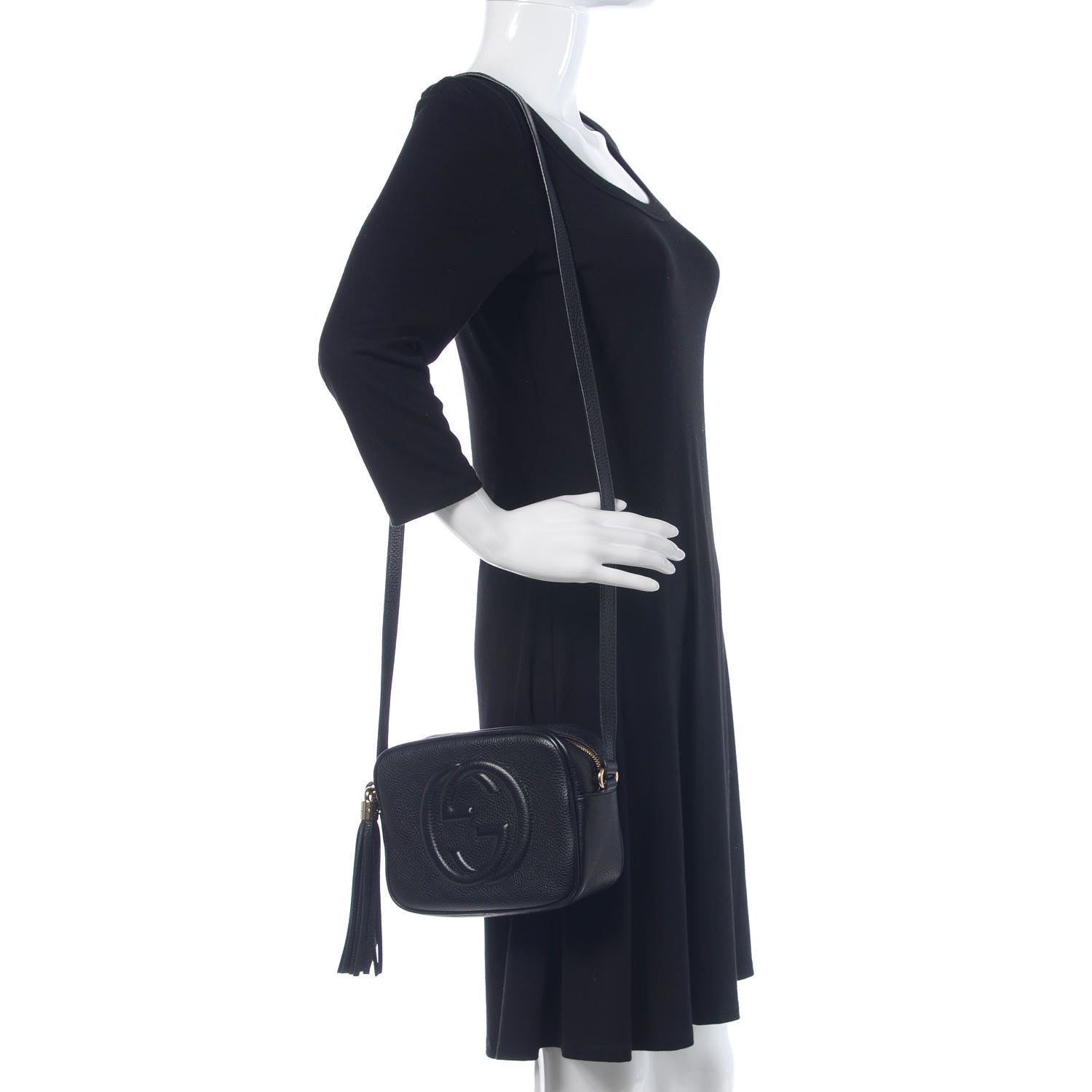 Gucci Pebbled Calfskin Small Soho Disco Bag Black 2 of 11