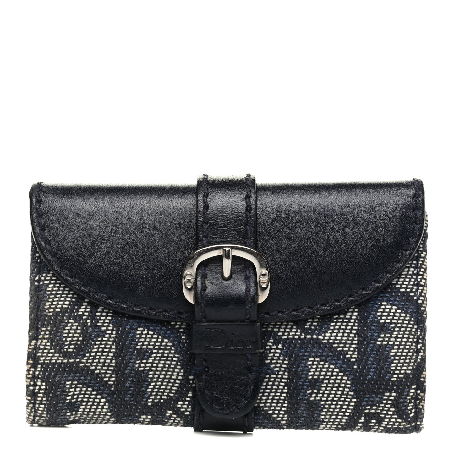 Monogram Key Holder Navy Blue