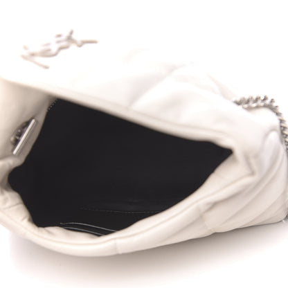 Saint Laurent Lambskin Quilted Toy Loulou Puffer Monogram Chain Satchel Crema Soft 5 of 10