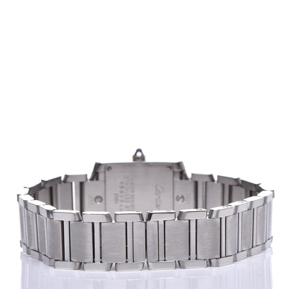 Cartier Stainless Steel Pink Mother of Pearl 20mm Tank Francaise Quartz Watch 4 of 7