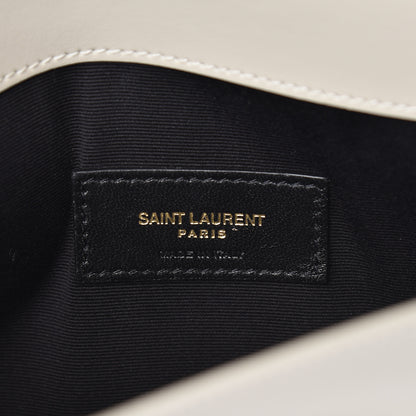 Saint Laurent Smooth Shiny Calfskin Medium Uptown Pouch Crema Soft 6 of 8