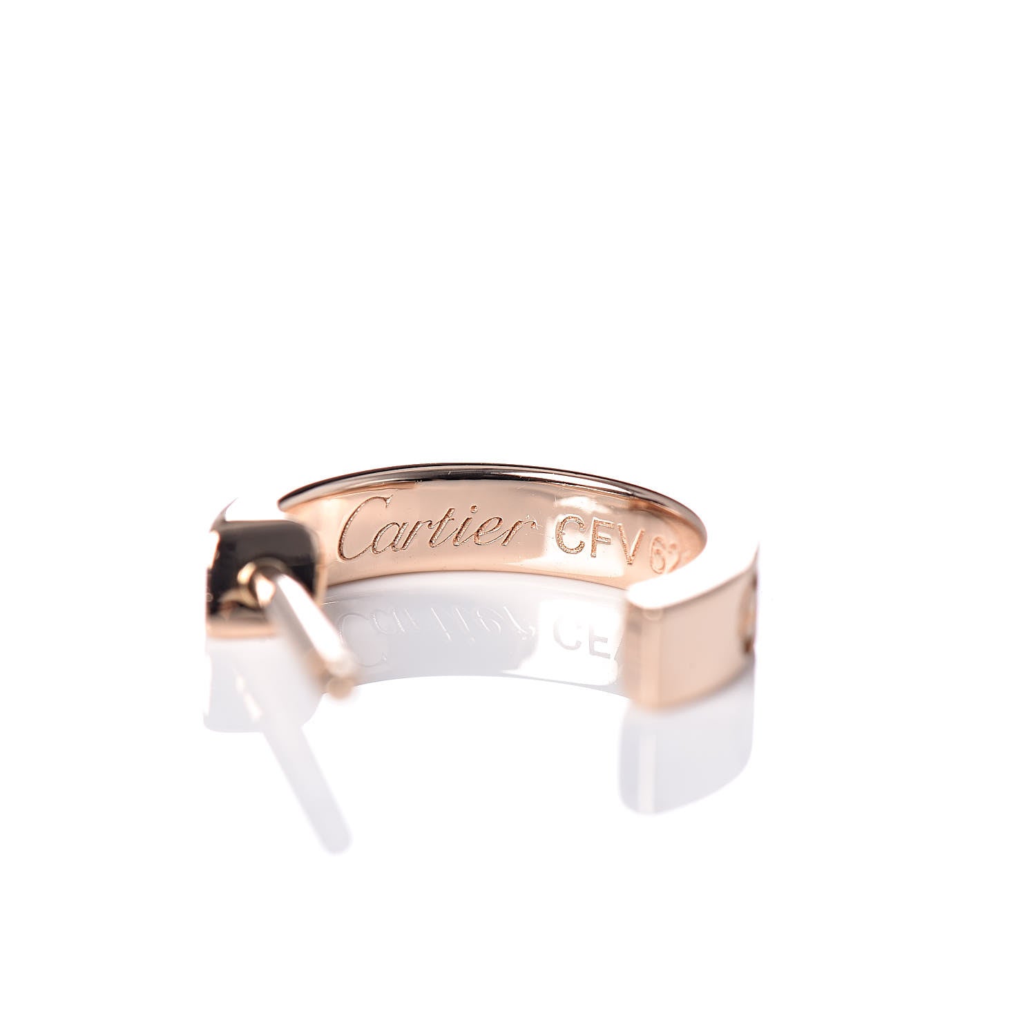 Cartier 18K Pink Gold Small LOVE Hoop Earrings 4 of 6