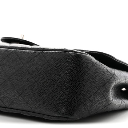 Chanel Caviar Quilted Jumbo Single Flap Black 9 of 9