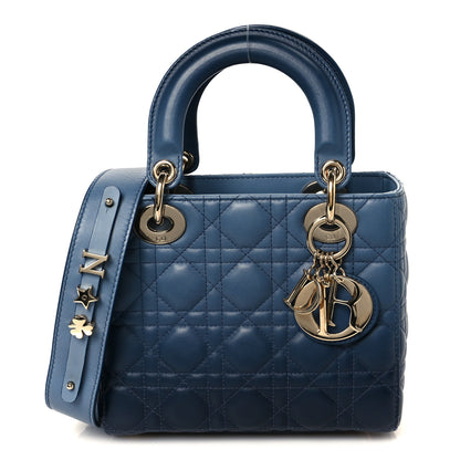 Christian Dior Lambskin Cannage Gradient Small My ABCDior Lady Dior Indigo Blue 1 of 10