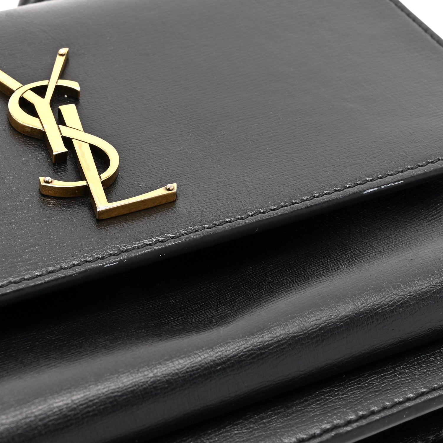 Saint Laurent Calfskin Medium Monogram Sunset Black 16 of 19