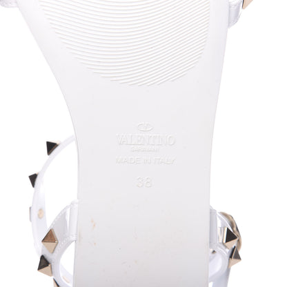 Valentino Garavani PVC Jelly Rockstud Caged Sandals 38 Optic White 7 of 7
