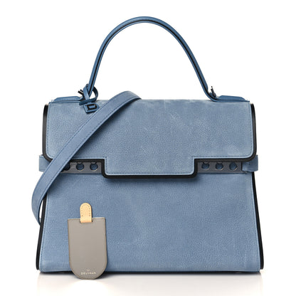 Delvaux Nubuck Santiag MM Tempete Satchel Denim 1 of 8