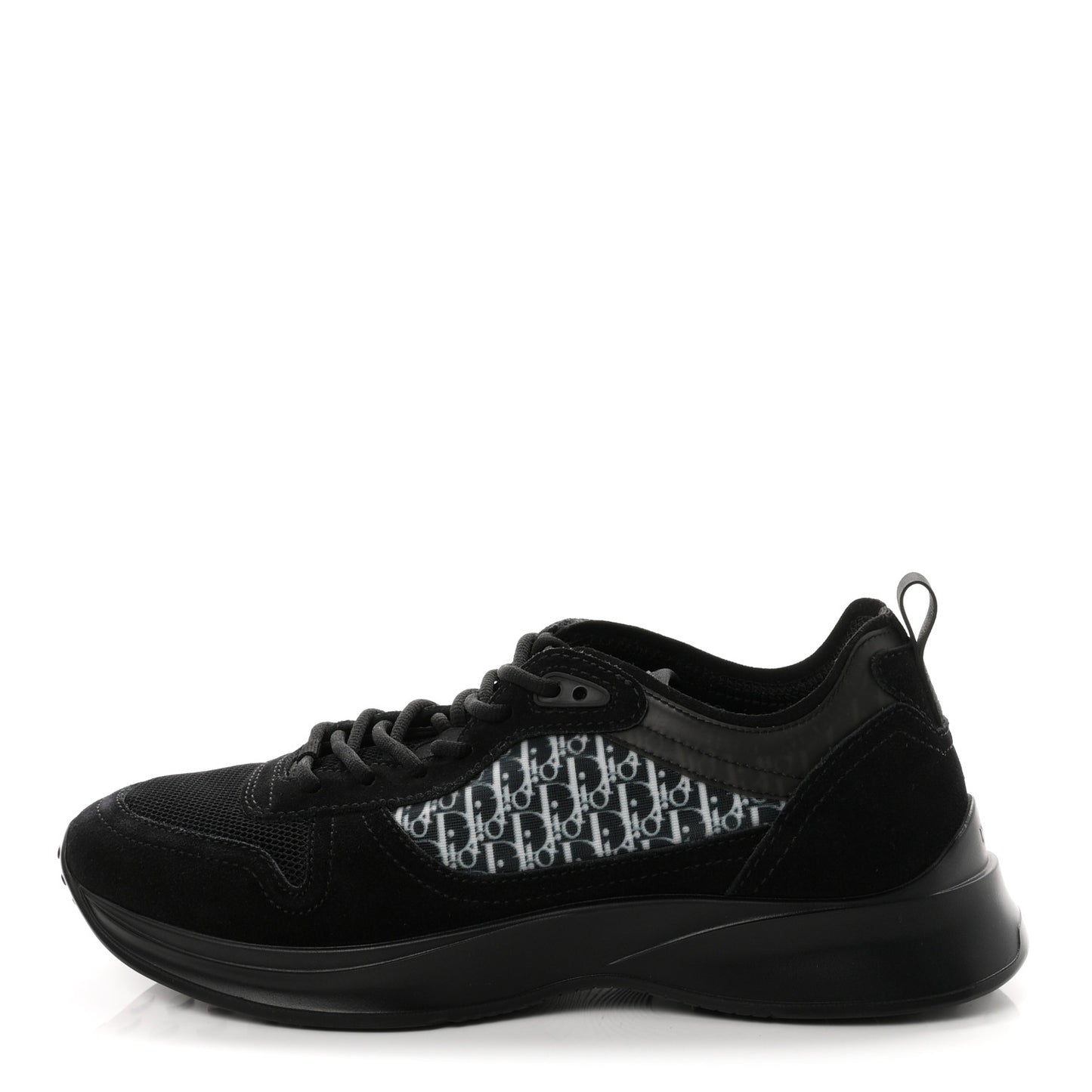 Suede Technical Mesh Oblique Mens B25 Runner Sneakers 42 Black