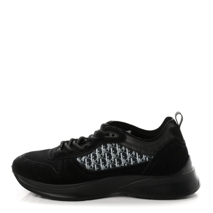 Christian Dior Suede Technical Mesh Oblique Mens B25 Runner Sneakers 42 Black 1 of 9