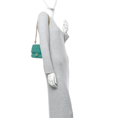 Chanel Caviar Quilted Sweetheart Flap Green 2 of 10