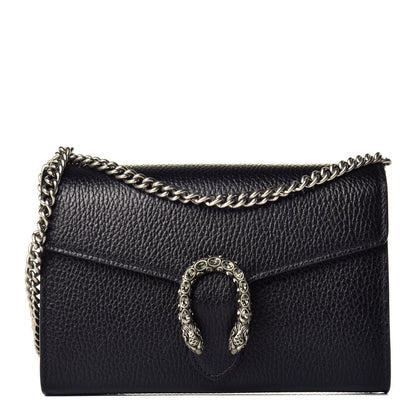 Gucci Calfskin Mini Dionysus Chain Wallet Black 1 of 8