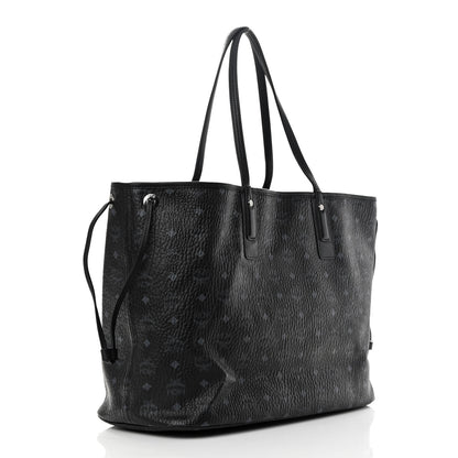 MCM Visetos Large Liz Reversible Shopper Tote Black 3 of 13