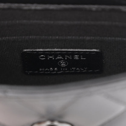 Chanel Lambskin Quilted Mini Trendy CC Chain Wallet So Black 6 of 10