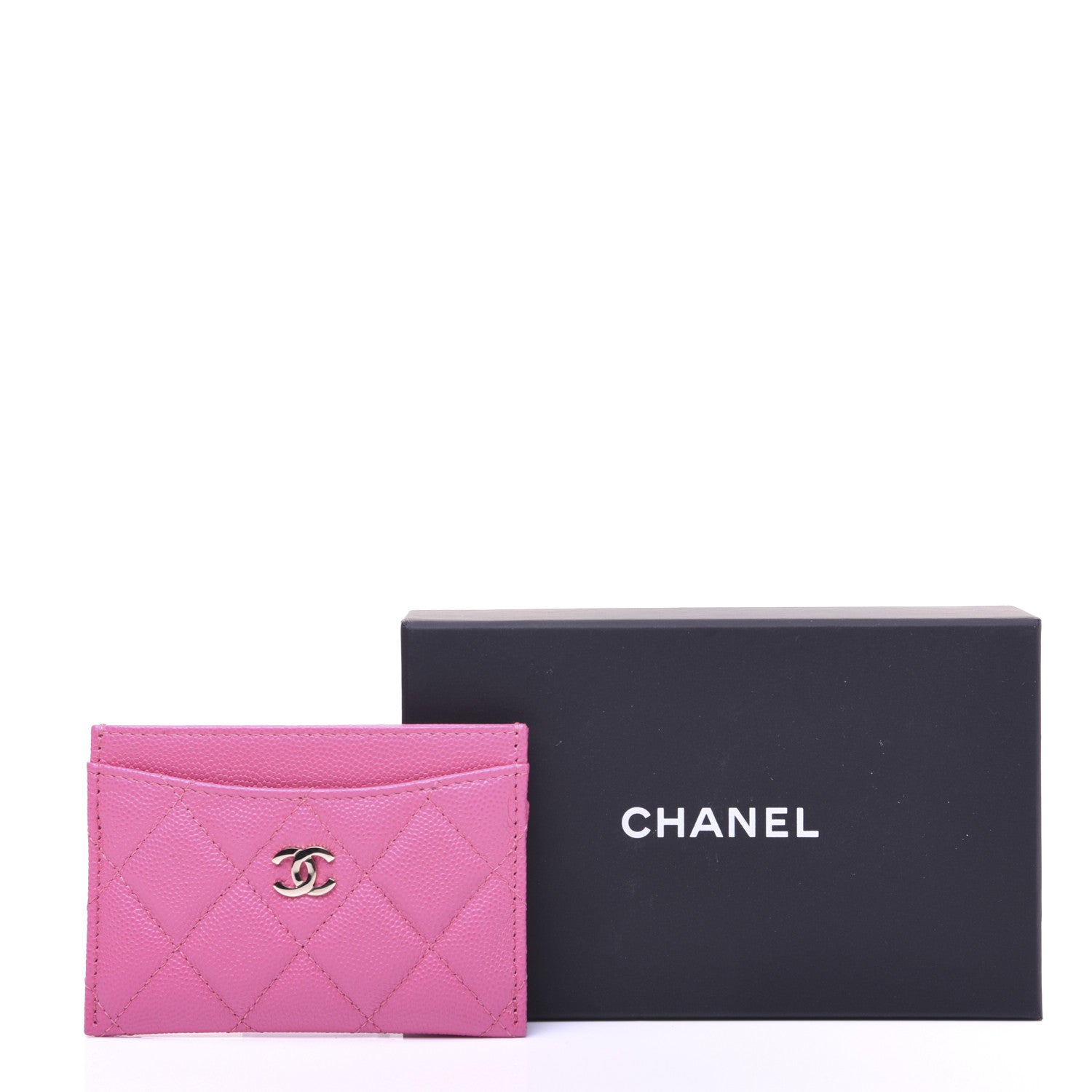 Chanel Caviar Quilted Card Holder Pink 12 of 12