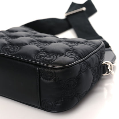 Gucci Nylon Calfskin Enamel GG Matelasse Shoulder Bag Black 9 of 9