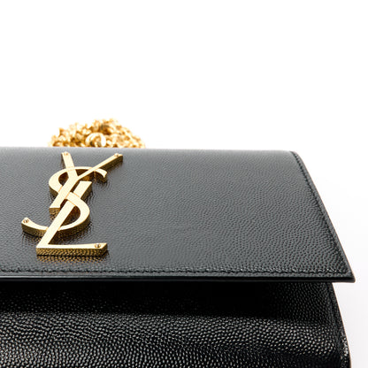 Saint Laurent Grain De Poudre Small Monogram Kate Satchel Black 12 of 12
