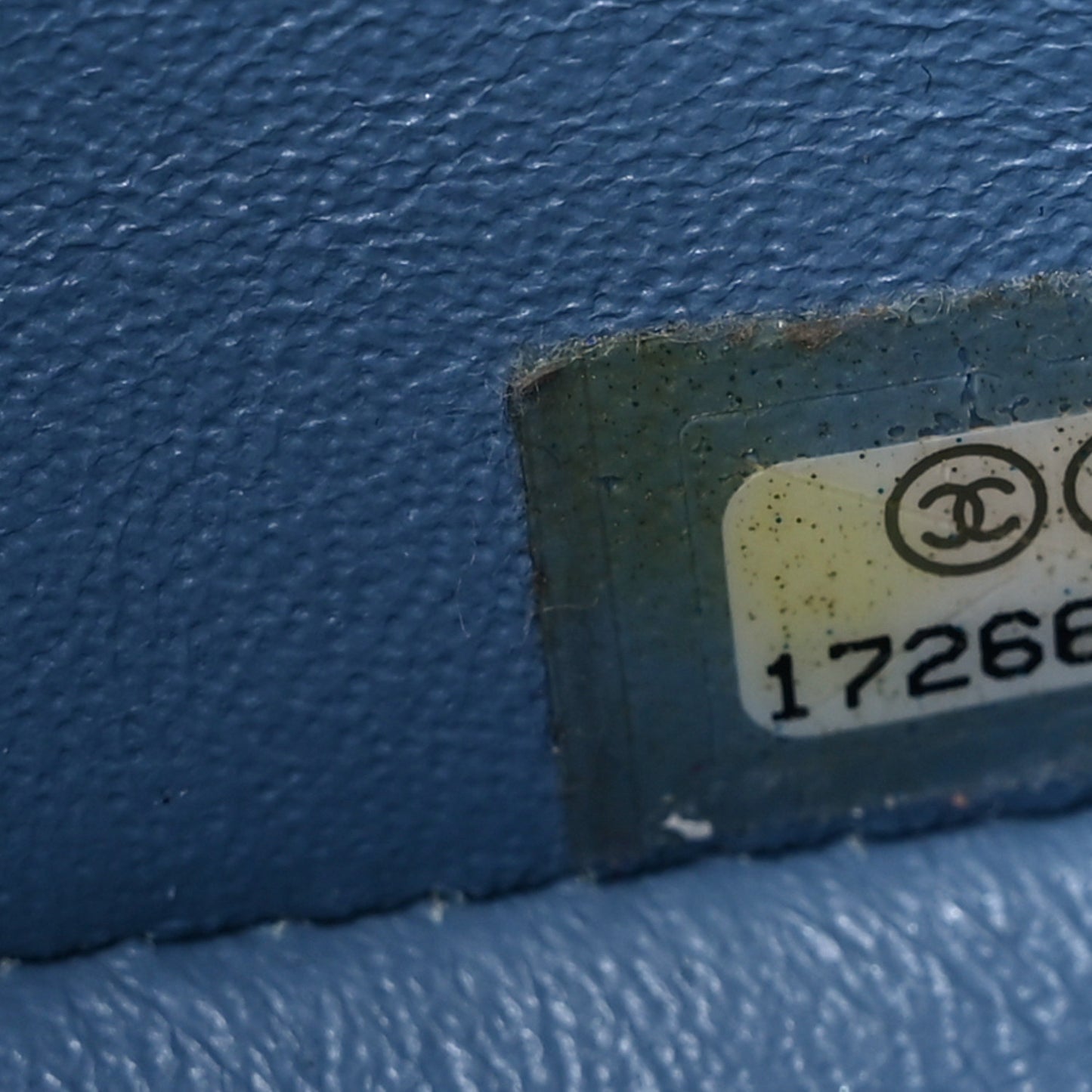 Patent Calfskin Quilted Mini Rectangular Flap Light Blue