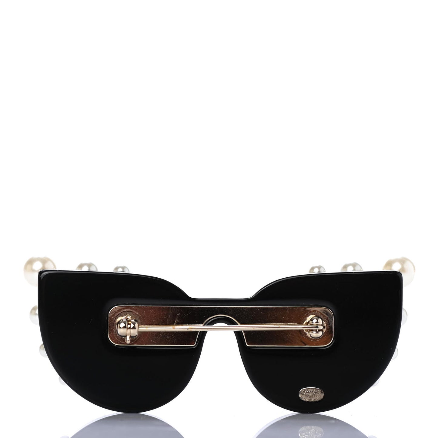 Metal Resin Crystal Pearl Sunglass Brooch Gold Black Pink Pearly White