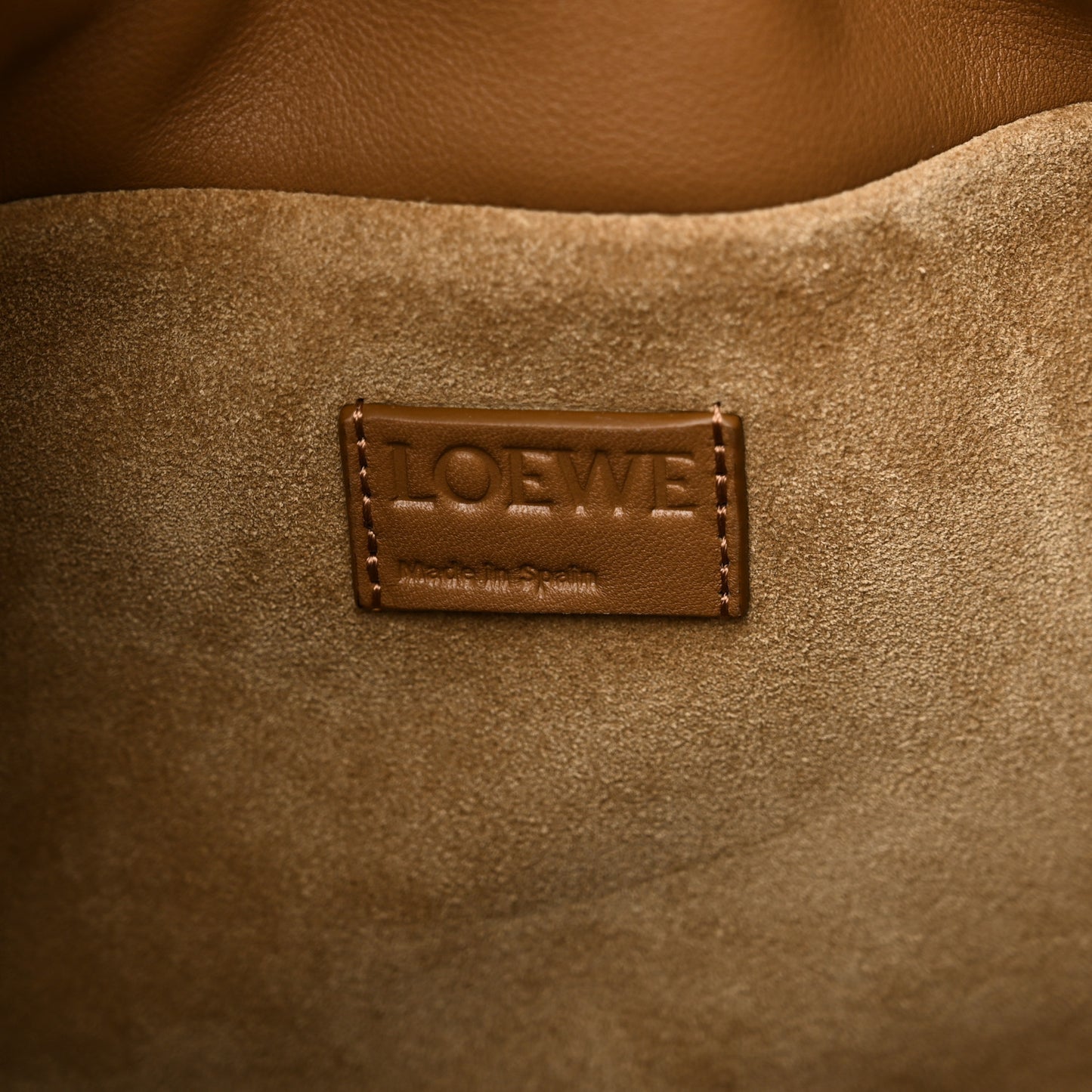 Nappa Calfskin Medium Flamenco Knot Clutch Warm Desert