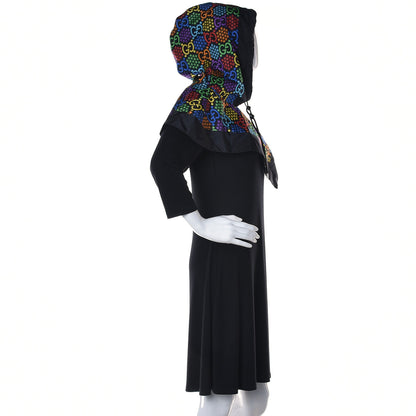 Gucci Silk Nylon Monogram Psychedelic Rain Hood Black 4 of 8
