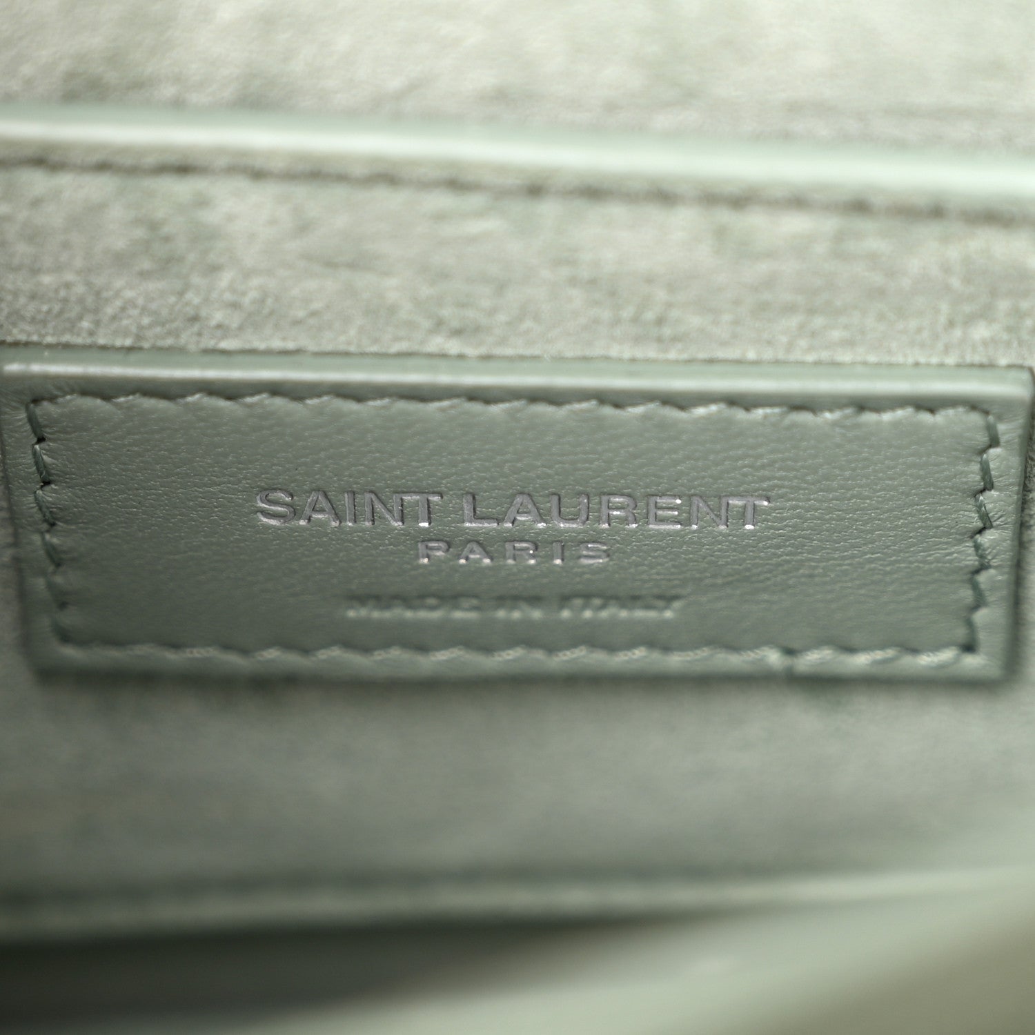 Saint Laurent Calfskin Small Monogram Sunset Vert Opaline 6 of 10