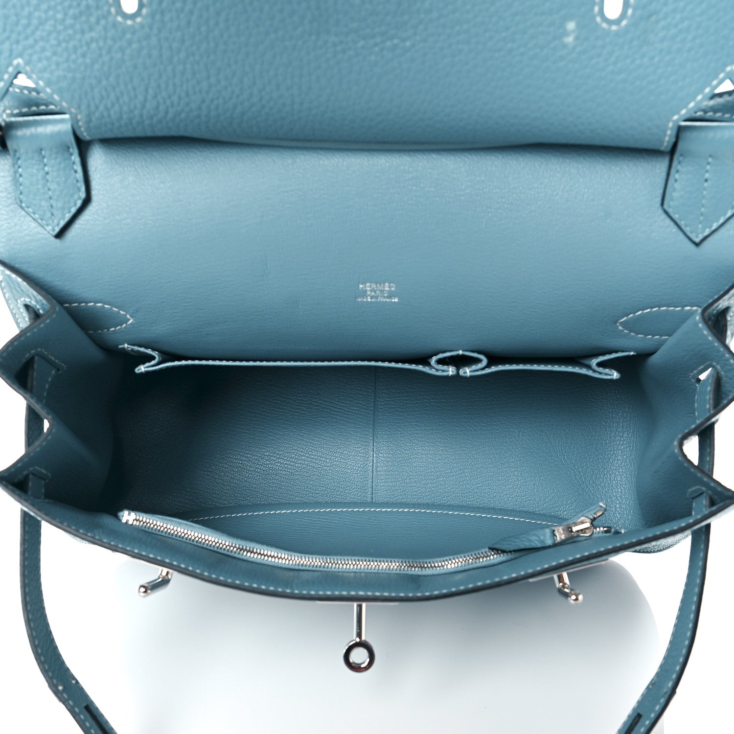 Hermes Taurillon Clemence Jypsiere 31 Blue Jean 4 of 10