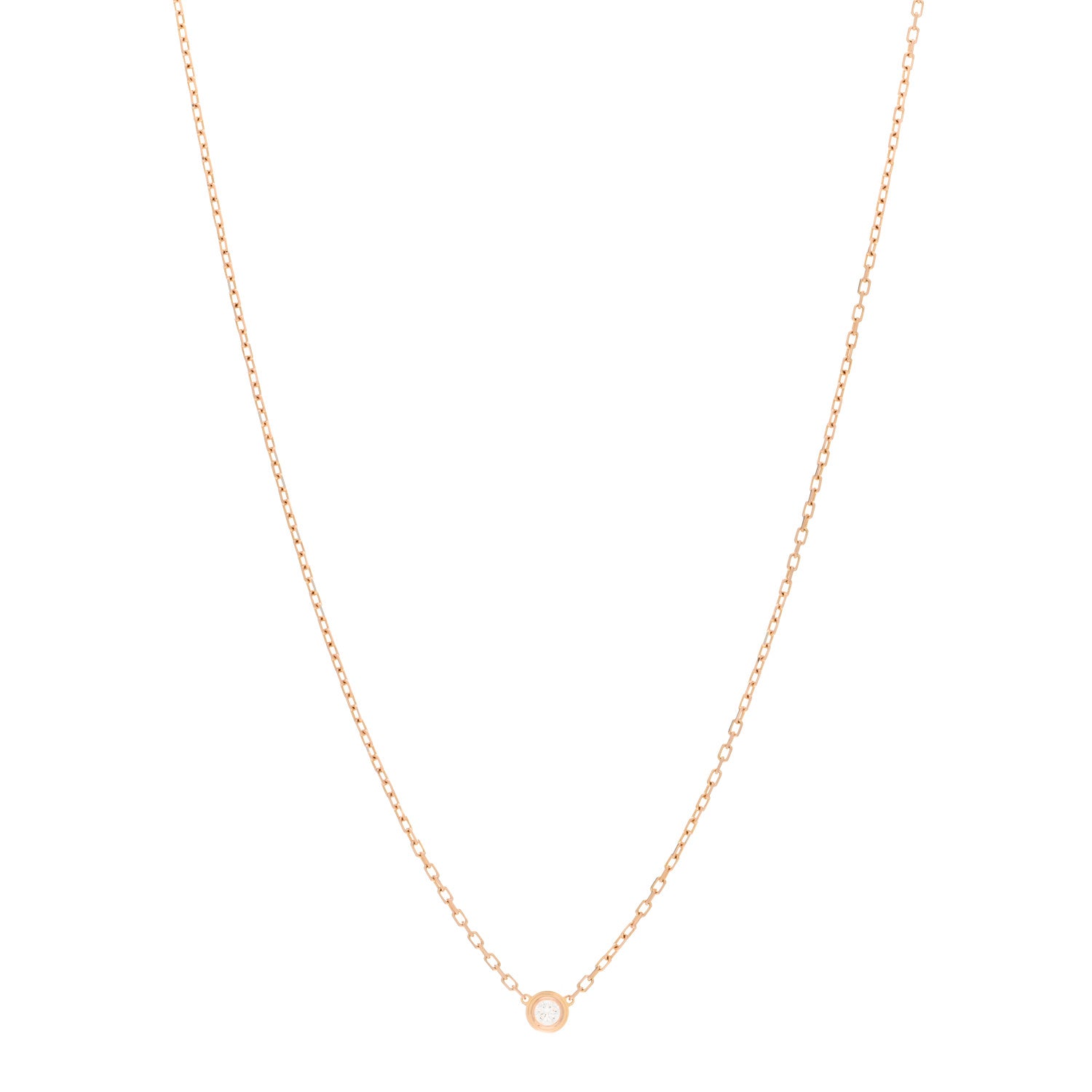 Cartier 18K Pink Gold Diamond SM D'Amour Pendant Necklace 1 of 5