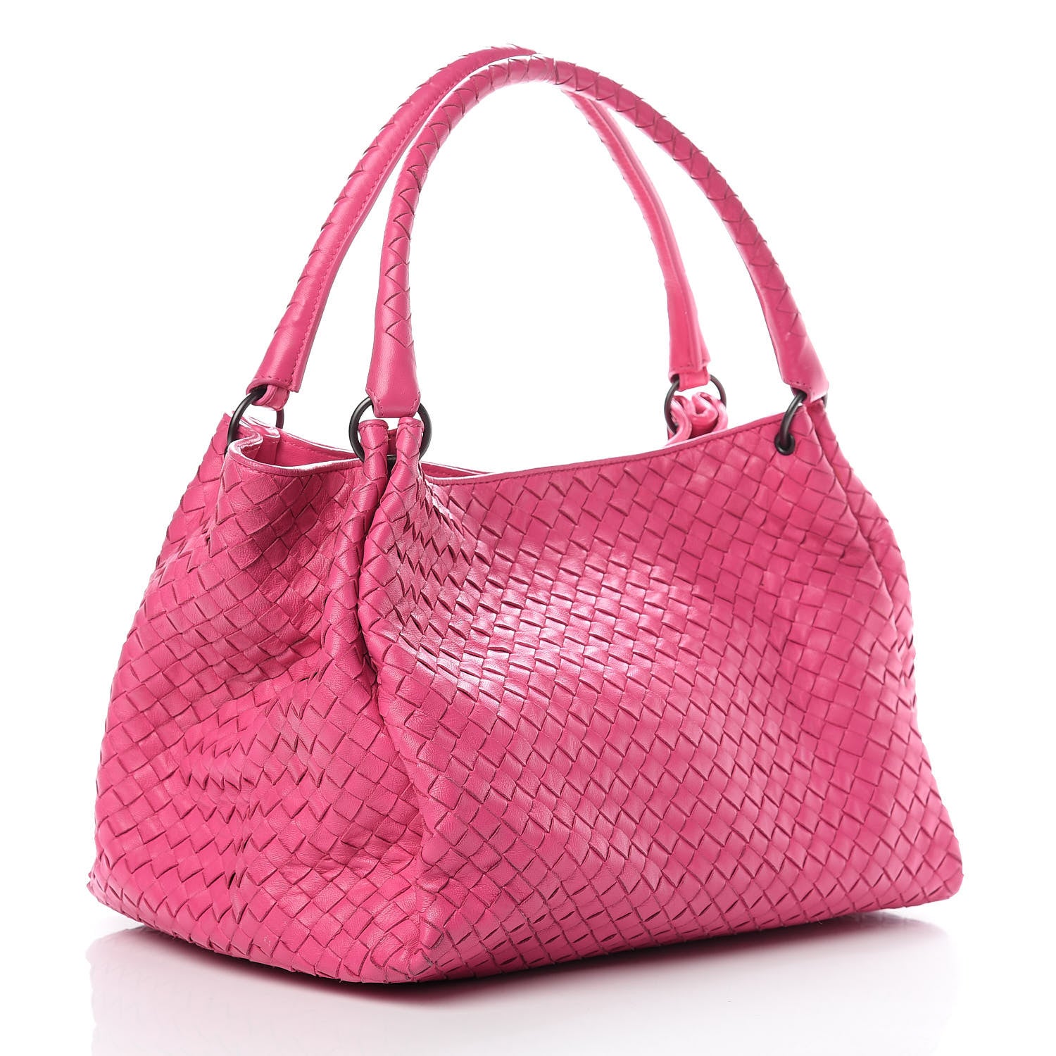 Bottega Veneta Nappa Intrecciato Parachute Bag Rosa Shock 3 of 17