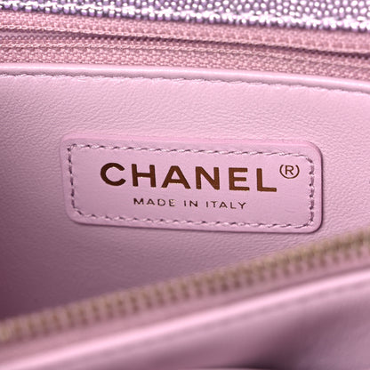 Chanel Metallic Caviar Quilted Small Coco Handle Flap Light Pink 6 of 11