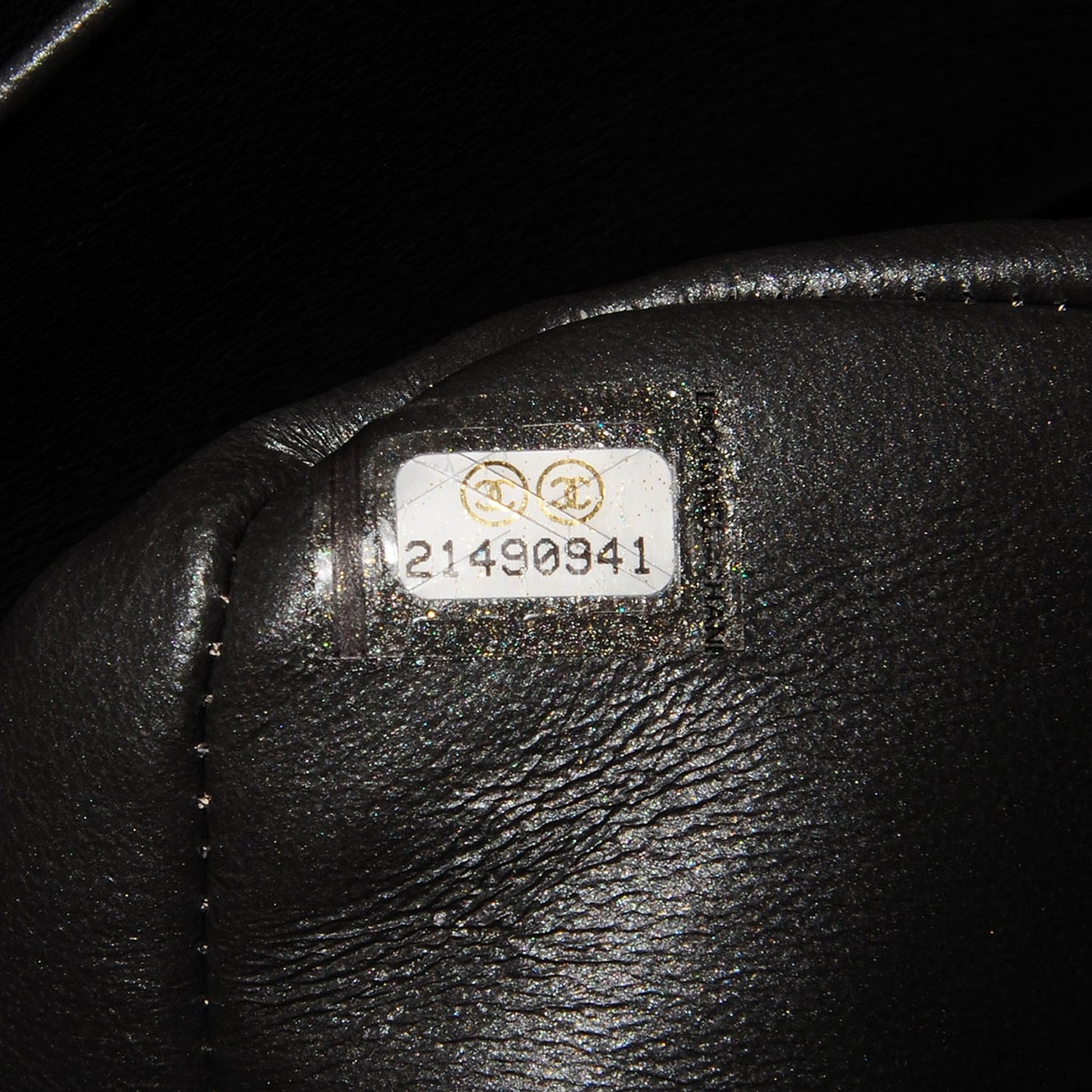 Caviar Jumbo Double Flap Dark Silver